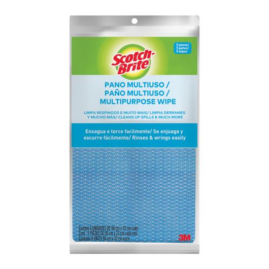 Pano multi uso azul Scoth Brite 5 Unidades - Imagem em destaque