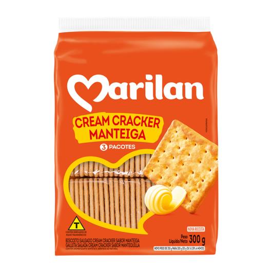Biscoito cream cracker manteiga Marilan 300g - Imagem em destaque