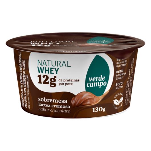 Sobremesa Láctea Chocolate 12g de Proteínas Zero Lactose Verde Campo Pote 130g - Imagem em destaque