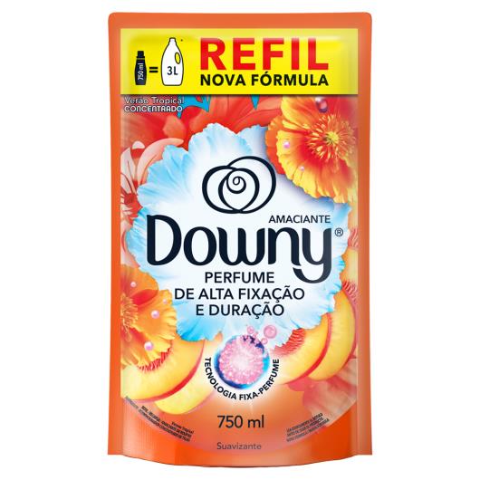 Amaciante concentrado verão tropical Downy Refil - 750ml - Imagem em destaque