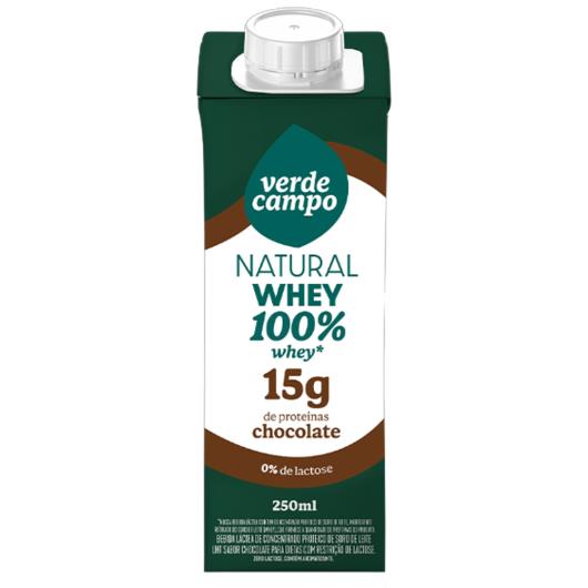 Bebida Láctea Chocolate Zero Lactose Verde Campo 100% Whey 250ml - Imagem em destaque