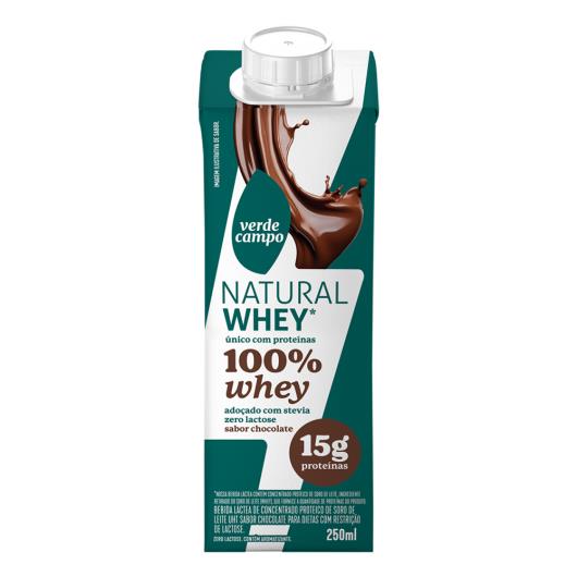 Bebida láctea whey chocolate 15g proteína Natural 250ml - Imagem em destaque