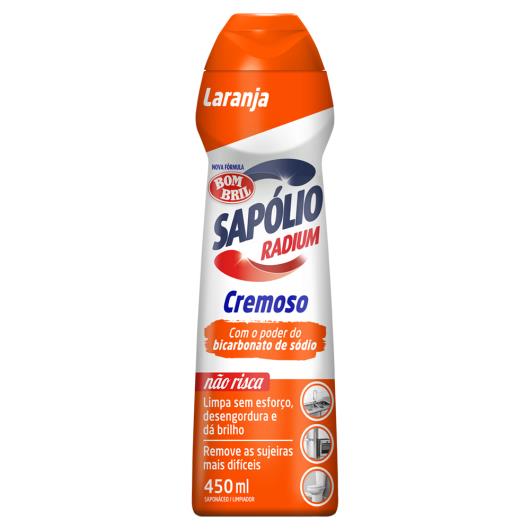 Saponáceo cremoso com bicarbonato laranja Sapólio Radium 450ml - Imagem em destaque