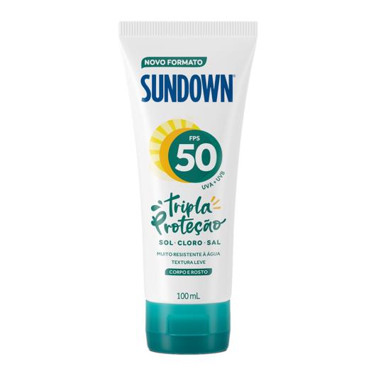 Protetor solar tripla proteção FPS 50 corpo e rosto Sundown 100ml - Imagem em destaque