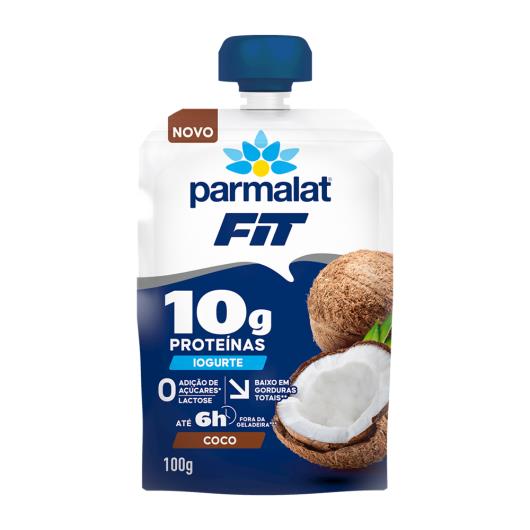 Iogurte Coco 10g de Proteínas Zero Lactose Parmalat Fit Squeeze 100g - Imagem em destaque