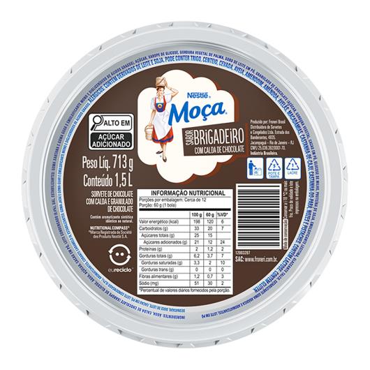 Sorvete brigadeiro Nestlé Moça 1,5 Litros - Imagem em destaque