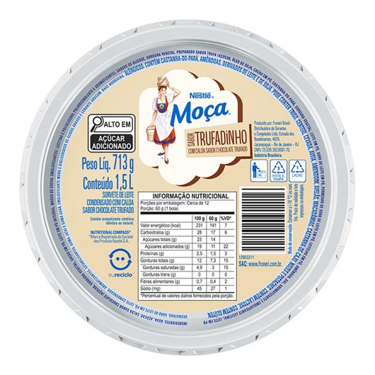 Sorvete trufadinho Nestlé Moça 1,5 Litros - Imagem em destaque