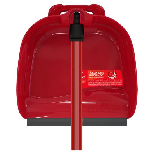 Pá para Lixo com Cabo Articulado Vermelha Condor Unidade - Imagem em destaque