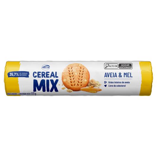Biscoito Integral Aveia & Mel Arcor Cereal Mix 135g - Imagem em destaque