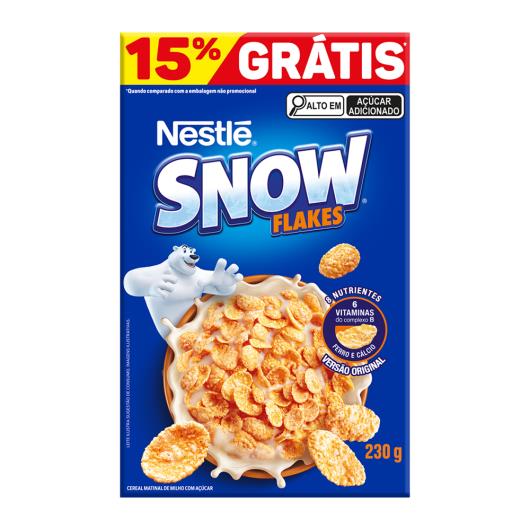 Cereal matinal Snow Flakes Nestlé 15% grátis caixa 230g - Imagem em destaque