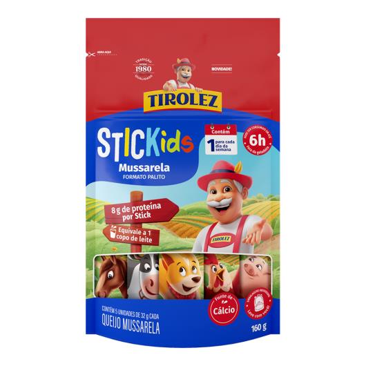 Queijo mussarela stick kids Tirolez 160g - Imagem em destaque