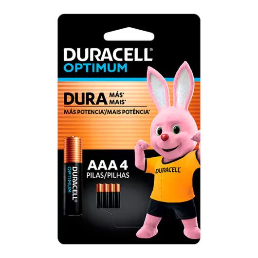 Pilha Alcalina AAA Duracell Optmum 4un - Imagem em destaque