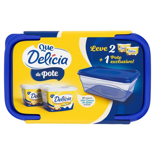 Margarina com sal Delícia Compre 2 e Ganhe 1 Pote Exclusivo 1kg - Imagem em destaque