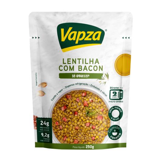 Lentilha com bacon cozida a vapor Só Aquecer Vapza 250g - Imagem em destaque