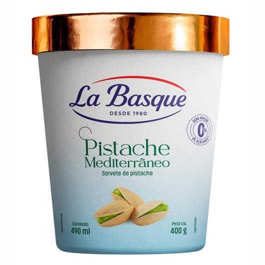 Sorvete pistache mediterrâneo La Basque Pote 490ml - Imagem em destaque