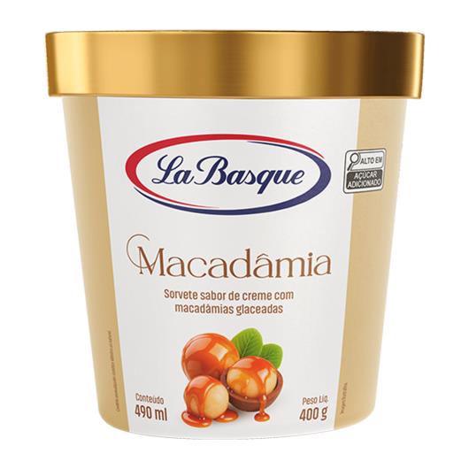 Sorvete macadâmia La Basque Pote 490ml - Imagem em destaque
