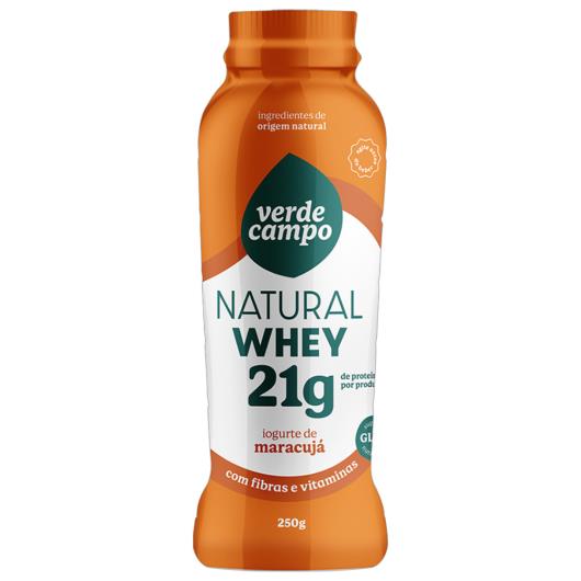 Iogurte Verde Campo Natural Whey Maracujá 21g de Proteínas Frasco 250g - Imagem em destaque