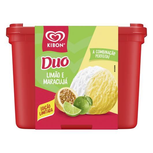 Sorvete duo limão maracujá Kibon Pote 1,5 Litros - Imagem em destaque
