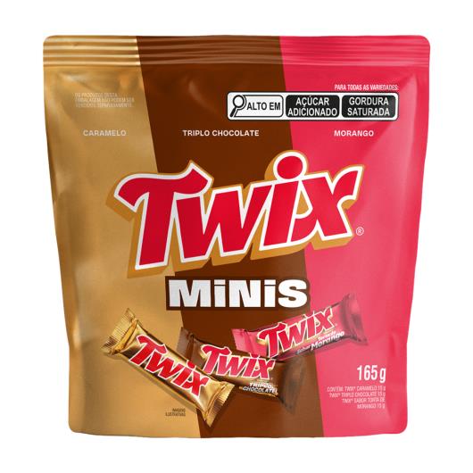 Chocolate Caramelo, Triplo Chocolate e Torta de Morango Twix Mini Pouch 165g - Imagem em destaque
