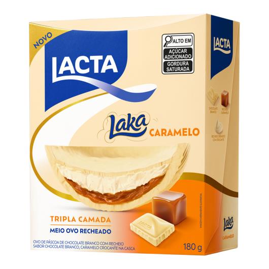 Ovo de Páscoa Tripla Camada Laka Caramelo Lacta Caixa 180g - Imagem em destaque