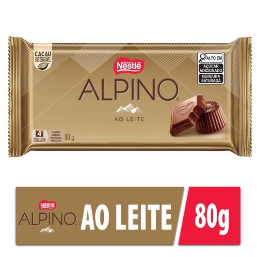 Chocolate ao Leite Alpino 80g - Imagem em destaque