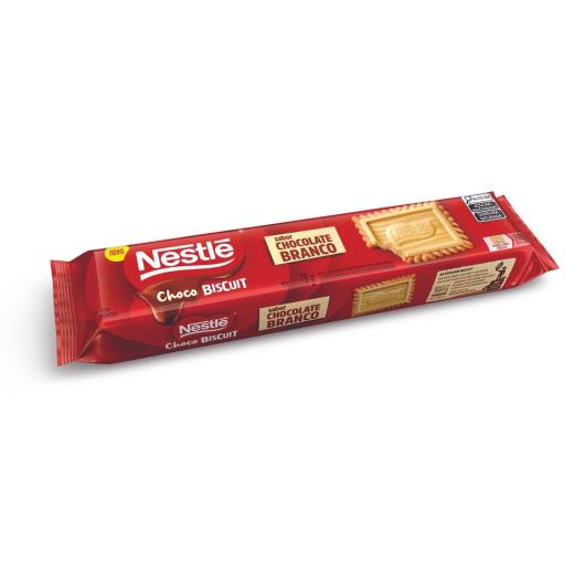 Biscoito Choco Biscuit Chocolate Branco Nestlé 78g - Imagem em destaque
