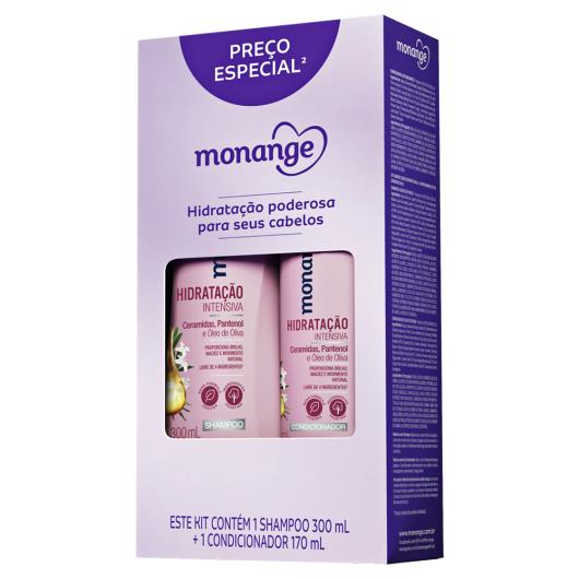 Kit Shampoo 300ml + Condicionador 170ml Hidratação Intensiva Monange Preço Especial un - Imagem em destaque