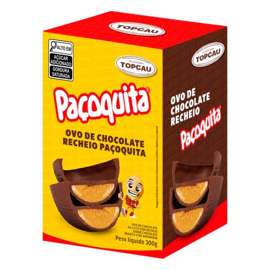 Ovo de Páscoa ao Leite Recheio Paçoquita Topcau Caixa 300g - Imagem em destaque