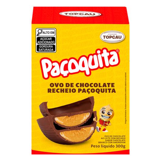 Ovo de Páscoa ao Leite Recheio Paçoquita Topcau Caixa 300g - Imagem em destaque