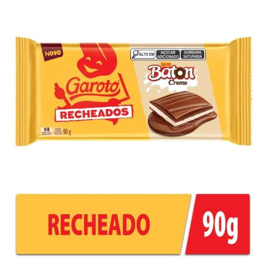 Chocolate Baton Creme Garoto Recheados 90g - Imagem em destaque