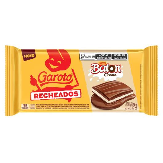 Chocolate Baton Creme Garoto Recheados 90g - Imagem em destaque