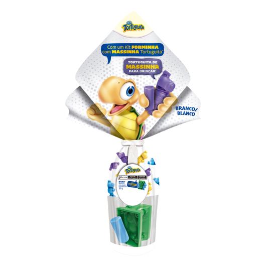 Ovo de Páscoa Branco Tortuguita Arcor 100g Vem com 1 Kit Forminha e Massinha - Imagem em destaque