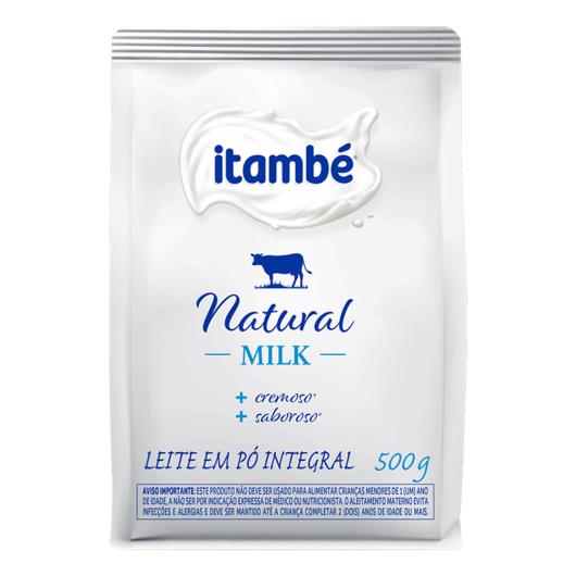 Leite em Pó Integral Itambé Natural Milk Pacote 500g - Imagem em destaque