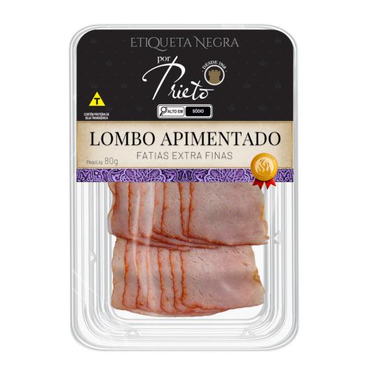 Lombo Apimentado Defumado Prieto Fatiado 80g - Imagem em destaque