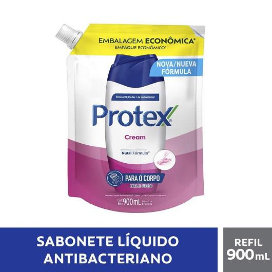 Sabonete Líquido Antibacteriano Cream Protex Refil 900ml Embalagem Econômica - Imagem em destaque