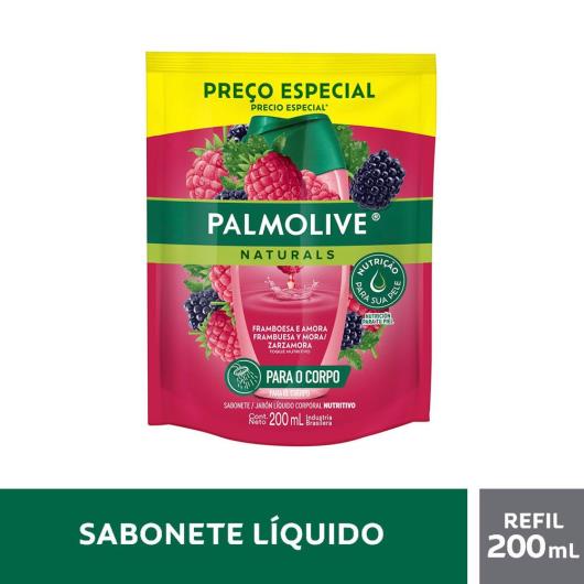 Sabonete Líquido Nutritivo Framboesa e Amora Palmolive Naturals Refil 200ml - Imagem em destaque