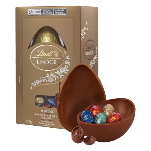 Ovo de Páscoa ao Leite Sortidos Lindt Lindor 137g - Imagem em destaque