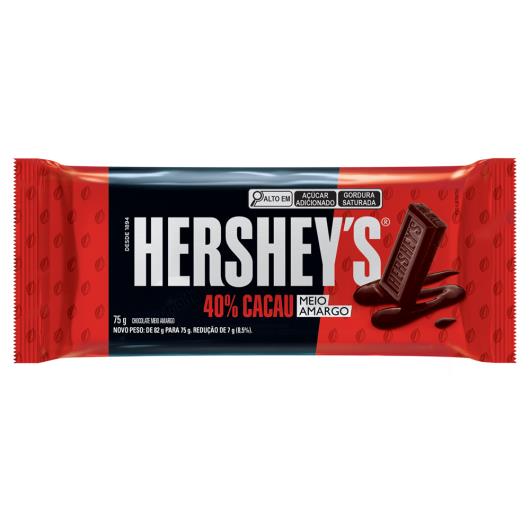 Chocolate Meio Amargo 40% Cacau Hershey's 75g - Imagem em destaque