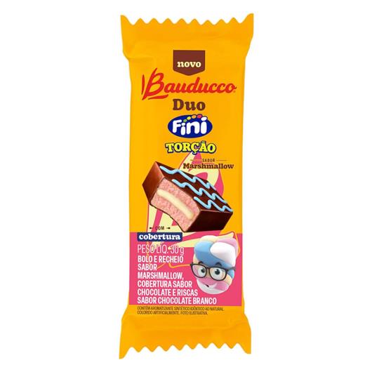 Bolinho Fini Torção Cobertura Chocolate Bauducco Duo 30g - Imagem em destaque