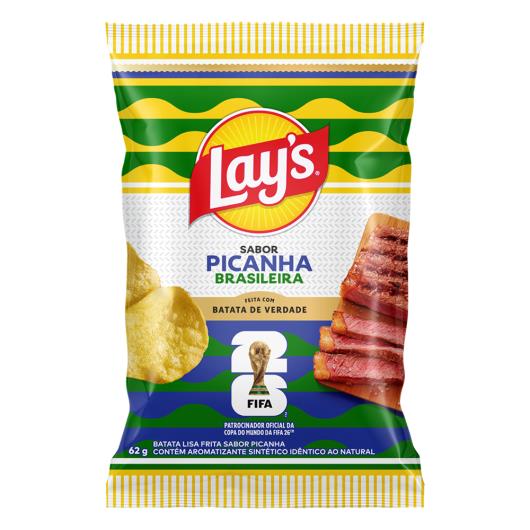 Batata Lisa Sabor Picanha Brasileira FIFA Lay's 62g - Imagem em destaque