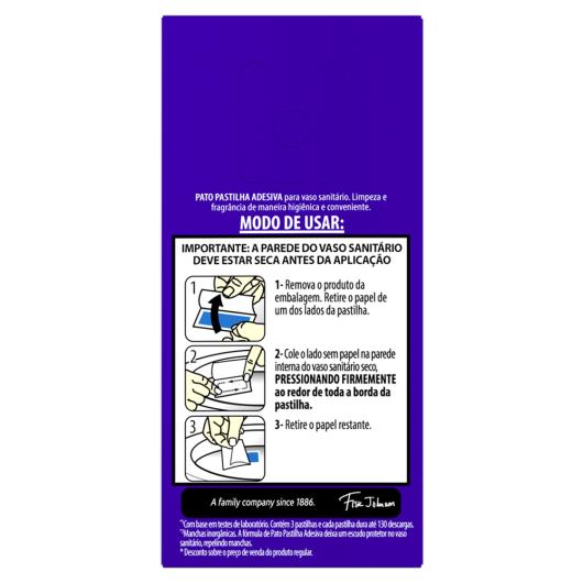 Detergente Sanitário Pastilha Adesiva Violeta Virtual Pato Caixa 3 Unidades - Imagem em destaque
