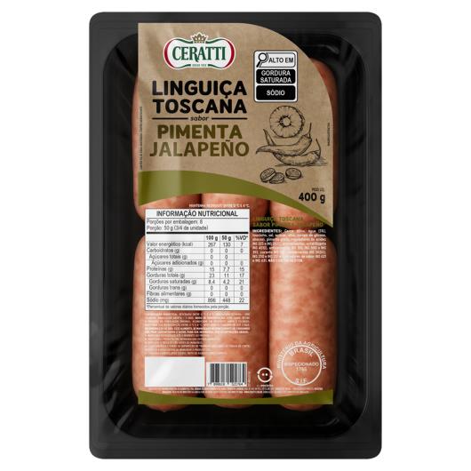 Linguiça Toscana Pimenta Jalapeño Ceratti 400g - Imagem em destaque