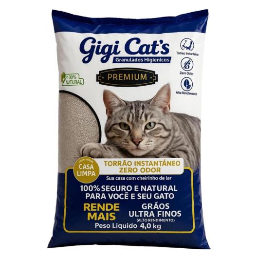 Granulado Higiênico Premium Gigi Cat's Pacote 4kg - Imagem em destaque