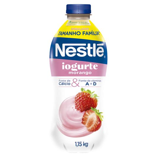Iogurte Parcialmente Desnatado Morango Nestlé Garrafa 1,15kg Tamanho Família - Imagem em destaque