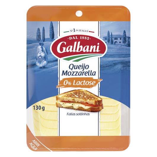 Queijo Mussarela Zero Lactose Galbani Fatiado 130g - Imagem em destaque