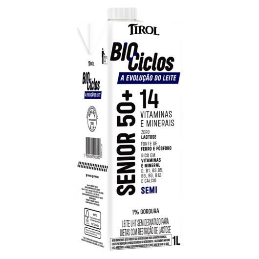 Leite Semidesnatado Zero Lactose Senior 50+ Tirol Biociclos 1l - Imagem em destaque