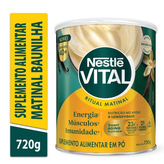 Suplemento Alimentar em Pó Baunilha Ritual Matinal 40+ Nestlé Vital Lata 720g - Imagem em destaque