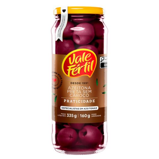 Azeitona Preta sem Caroço em Conserva Vale Fértil Vidro 200g - Imagem em destaque