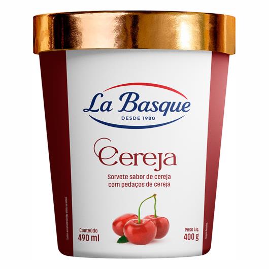 Sorvete Cereja La Basque Pote 490ml - Imagem em destaque