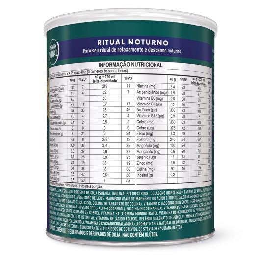 Suplemento Alimentar em Pó Baunilha Ritual Noturno 40+ Nestlé Vital Lata 360g - Imagem em destaque
